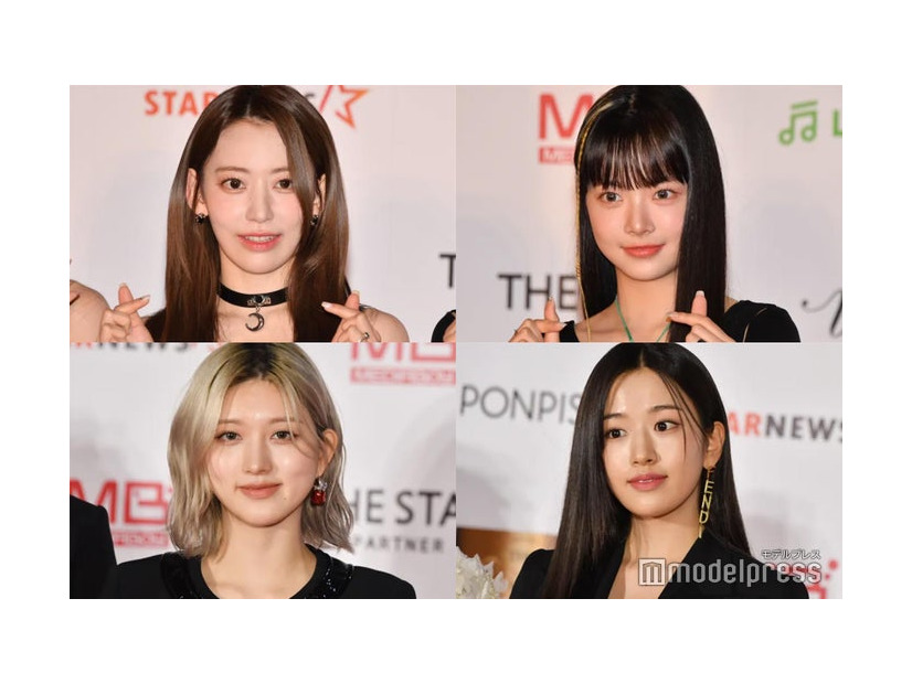 （左上から時計回りに）SAKURA、HONG EUNCHAE、ユジン、ガウル（C）モデルプレス