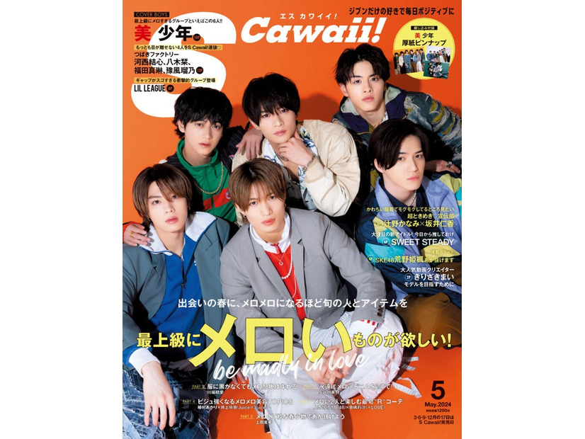 「S Cawaii!」5月号（イマジカインフォス、3月15日発売）通常版表紙：美 少年（提供写真）