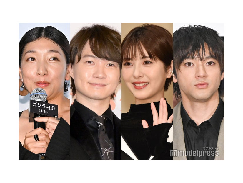 安藤サクラ、神木隆之介、浜辺美波、山田裕貴（C）モデルプレス