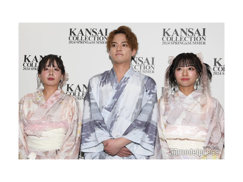 囲み取材に応じた山田菜々、中山優馬、山田寿々（C）モデルプレス