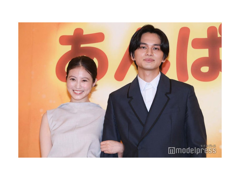 NHK連続テレビ小説「あんぱん」発表会見に出席した今田美桜、北村匠海（C）モデルプレス