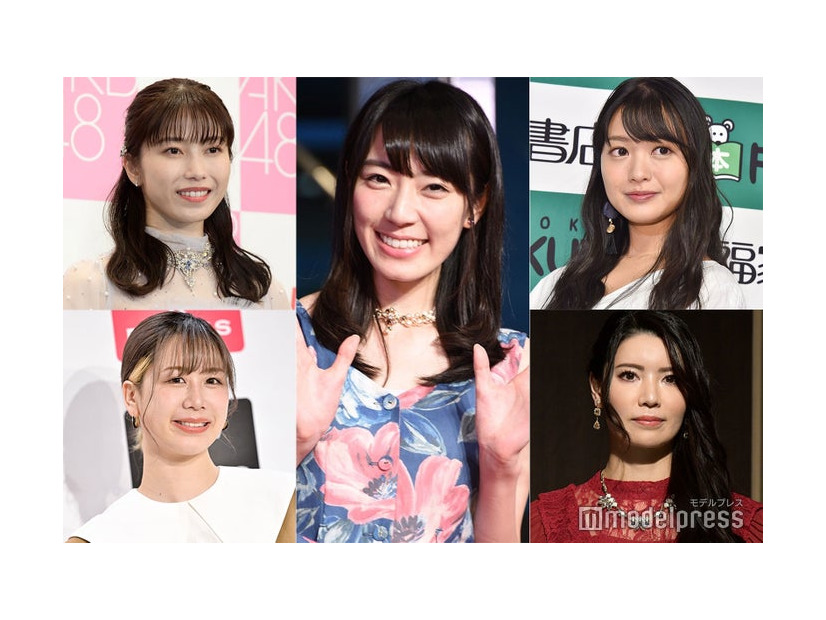 （左上から時計回りで）横山由依、松井咲子、北原里英、倉持明日香、大家志津香（C）モデルプレス