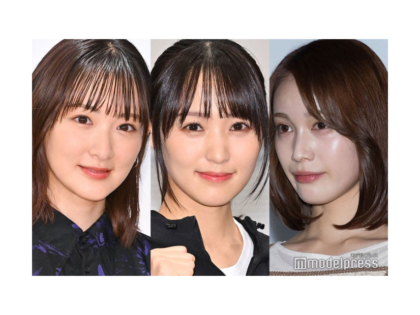 生駒里奈、菅井友香、中村ゆりか（C）モデルプレス