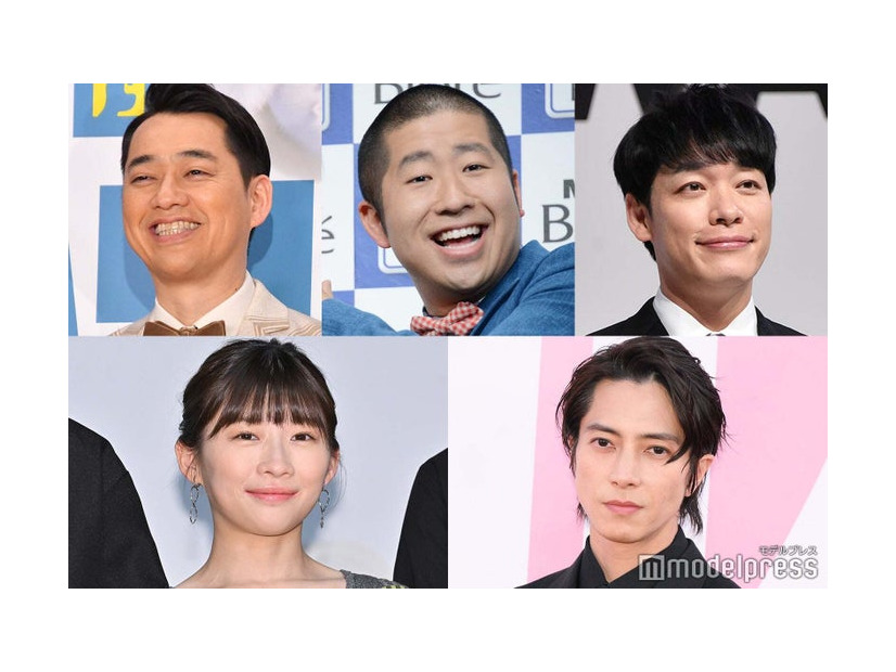 （左上から時計回りに）設楽統、澤部佑、川島明、山下智久、伊藤沙莉（C）モデルプレス