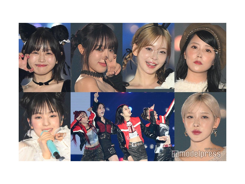 （上段左から）ちせ、イェナ、カン・テリ、白間美瑠（下段左から）Gyubin、IS:SUE、ハンチ（C）モデルプレス