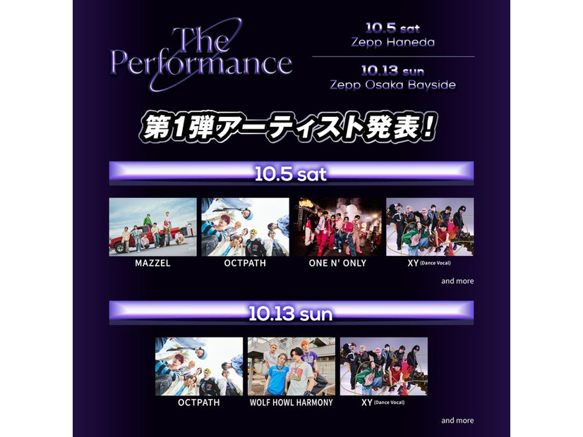 「The Performance Zero」第1弾出演者一覧（提供写真）