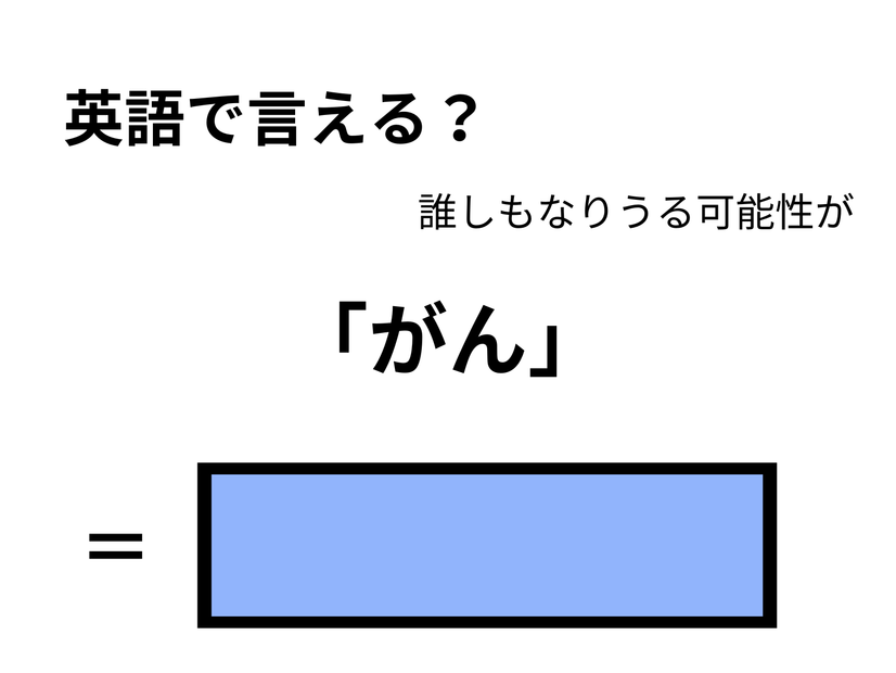 英語で「がん」はなんて言う？