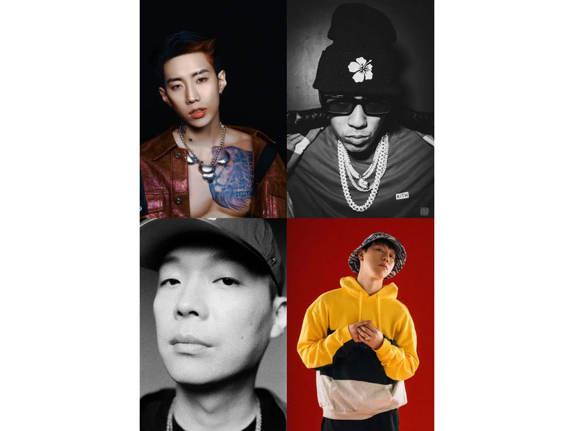 （左上から時計回りに）JayPark、Dok2、Tak、Paloalto（提供写真）