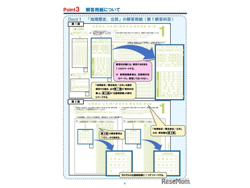 解答用紙について