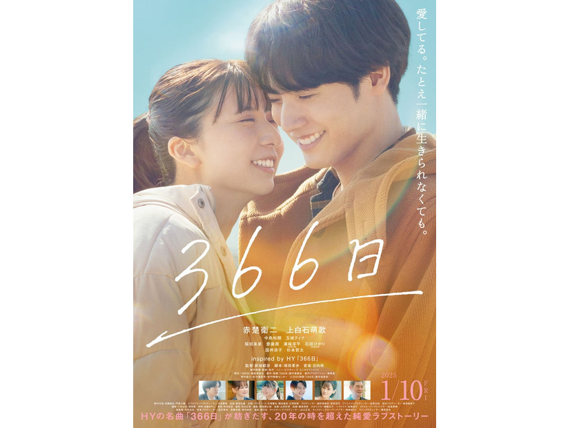 上白石萌歌、赤楚衛二／「366日」ポスタービジュアル（C）2025映画「366⽇」製作委員会