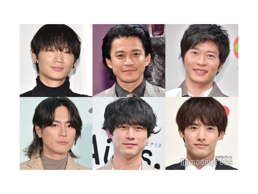 （上段左から時計回り）綾野剛、小栗旬、田中圭、赤楚衛二、坂口健太郎、間宮祥太朗（C）モデルプレス