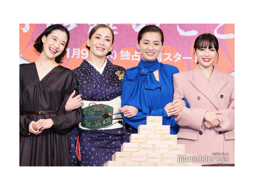 「阿修羅のごとく」完成報告会に出席した蒼井優、宮沢りえ、尾野真千子、広瀬すず（C）モデルプレス