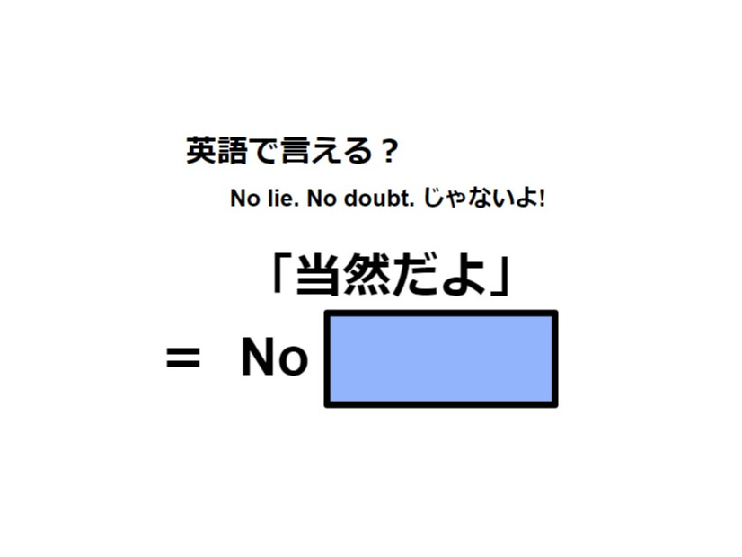 英語で「当然だよ」はなんて言う？