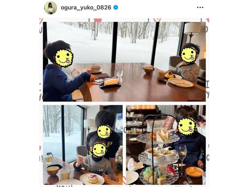 「私は5年ぶり」小倉優子、子供たちとのスキー旅行SHOTを公開「楽しかったです」