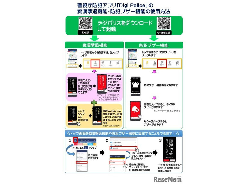 警視庁防犯アプリ「Digi Police」の使用方法