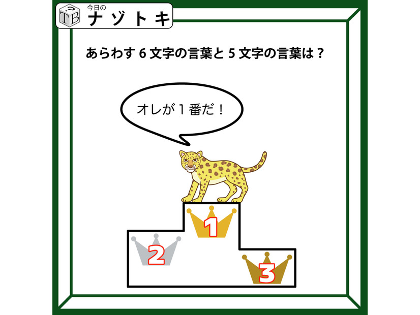 ここに「オレが1番だ！」と言っているヒョウがいます。何を表している？【難易度LV.3クイズ】