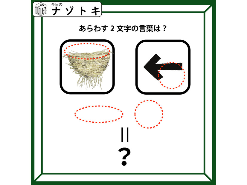 この「鳥の巣と矢印」赤の点線に該当する意外な言葉とは？わかると「うわーなるほど」と声が出た【難易度LV.3クイズ】