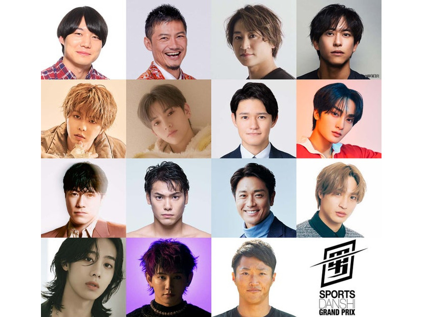 （1段目左から）青木マッチョ、岩永洋昭、金子侑司、佐野岳（2段目左から）SEIYA、ソンユン、高柳光希、テヨン（3段目左から）中務裕太、中村克、永井大、平野泰新（4段目）ヒョンユル、MASHIHO、山本良幸（提供写真）