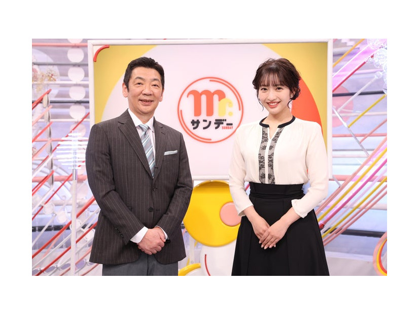 宮根誠司、藤本万梨乃アナウンサー（C）フジテレビ