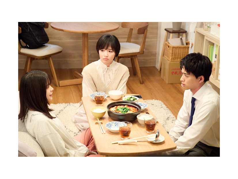 岸井ゆきの、森田望智、白洲迅「恋は闇」第9話（C）日本テレビ