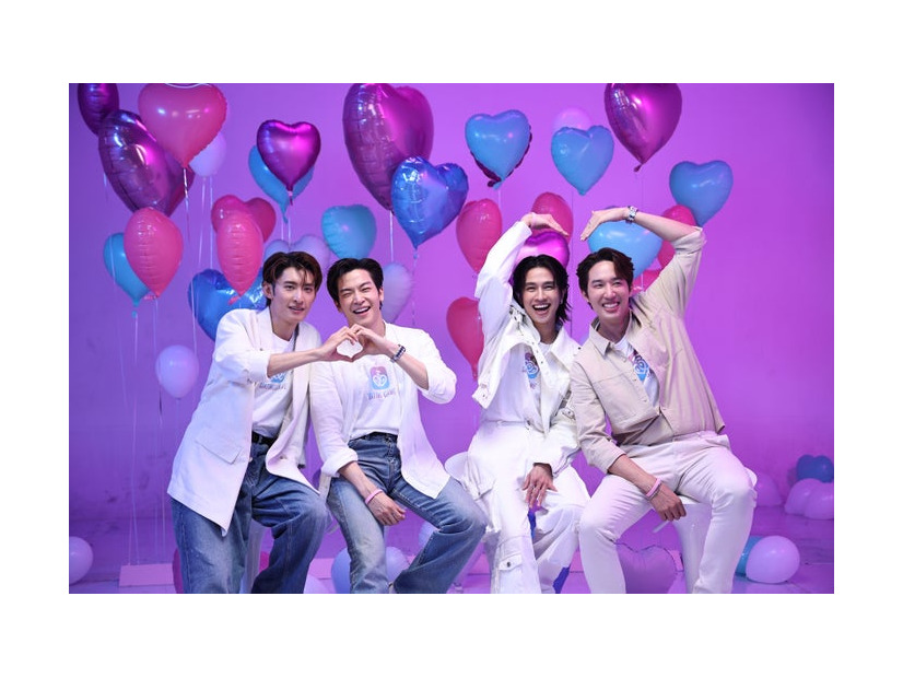 向井康二、マーチ=チュターウット・パッタラガムポン、フルーク=ナタット・シリポントーン、ユド=タンタット・ターリンピロム（C）datinggame2025