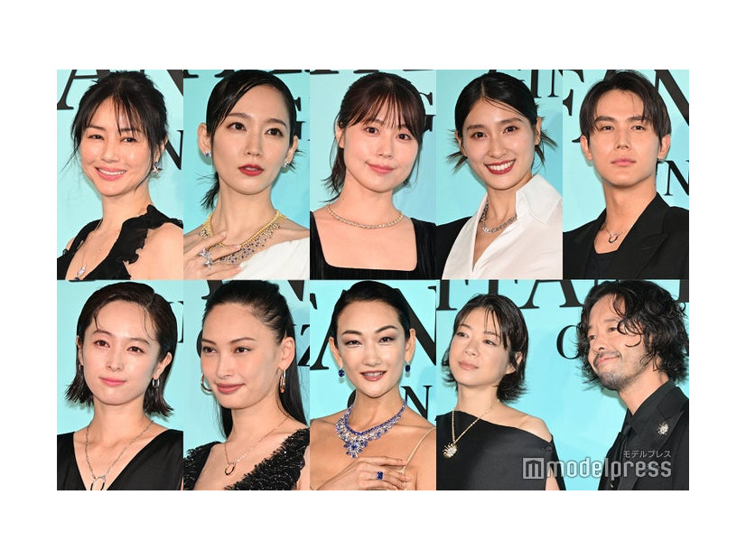 （上段左から）井川遥、吉岡里帆、有村架純、土屋太鳳、中川大志（下段左から）清野菜名、大政絢、冨永愛、上野樹里、和田唱（C）モデルプレス