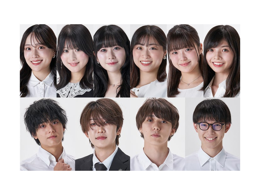 （上段左から）田中葵さん、中本帆南さん、浅井花音さん、佐藤彩乃、長谷部雛乃さん、野宮凜さん（下段左から）髙岡遼佑さん、長田凜士さん、ザストロウ空河さん、宮木星瑠さん（提供写真）