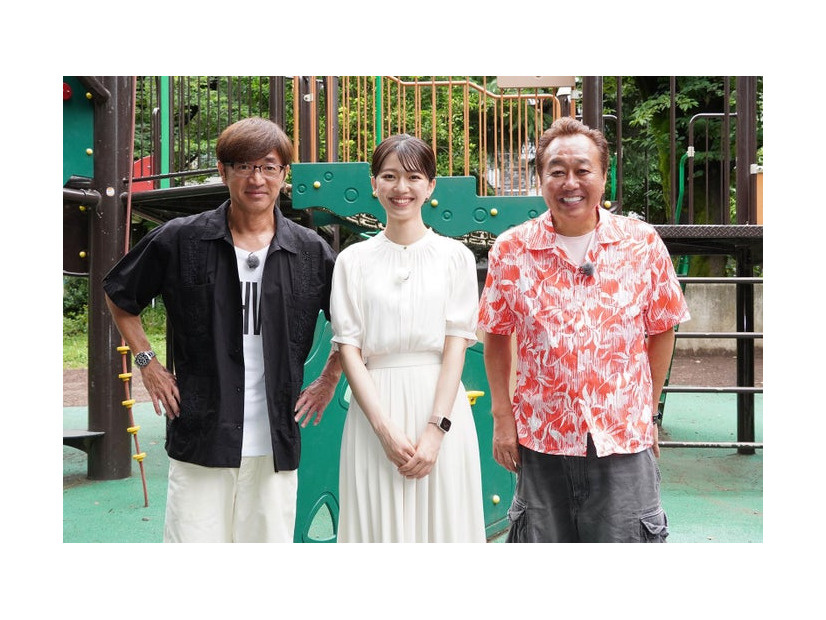 大竹一樹、齋藤陽アナウンサー、三村マサカズ（C）テレビ東京