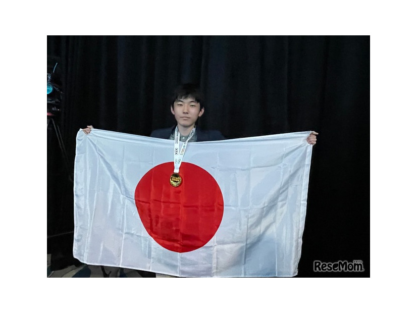 パーフェクトスコア42点で世界1位となった狩野慧志さん