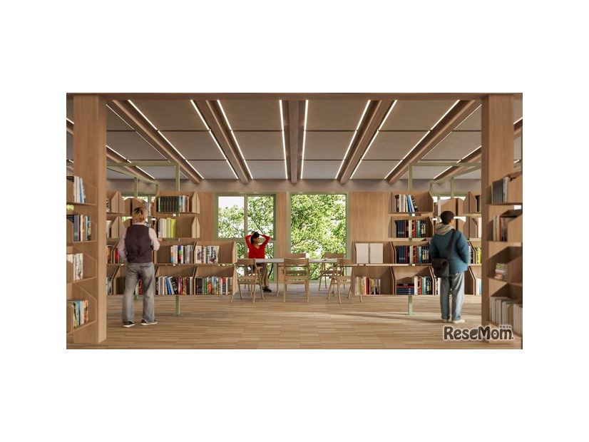 新校舎の図書室イメージ