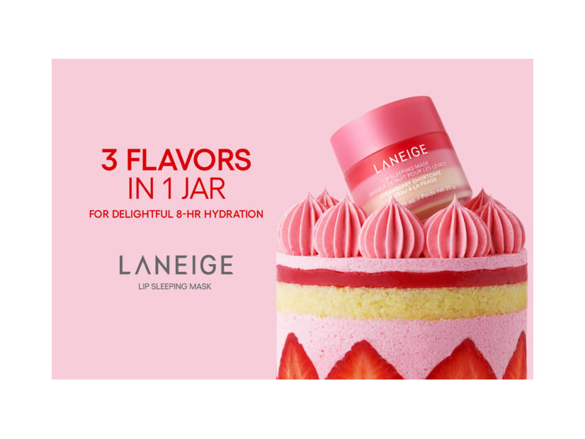 LANEIGE、リップスリーピングマスクから3層で楽しむフレーバー「ショートケーキ」が新登場！