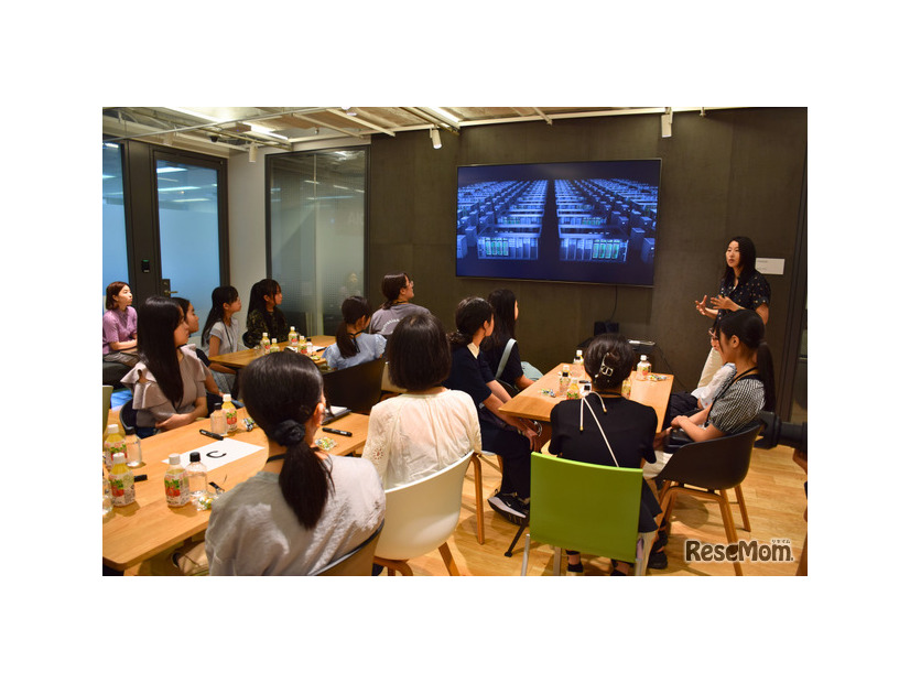 女子中高生向けオフィスツアー「最先端のAIがもたらす未来を探ろう！「誰にも解決できない課題」に挑む、エヌビディアとその魅力とは？」のようす