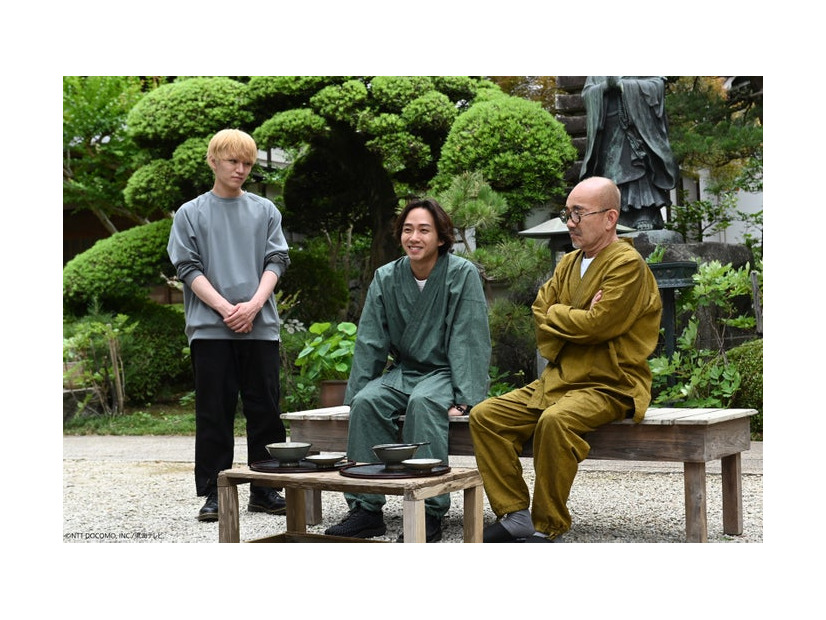 神山智洋、中村海人、竹中直人（C）NTT DOCOMO，INC.／東海テレビ