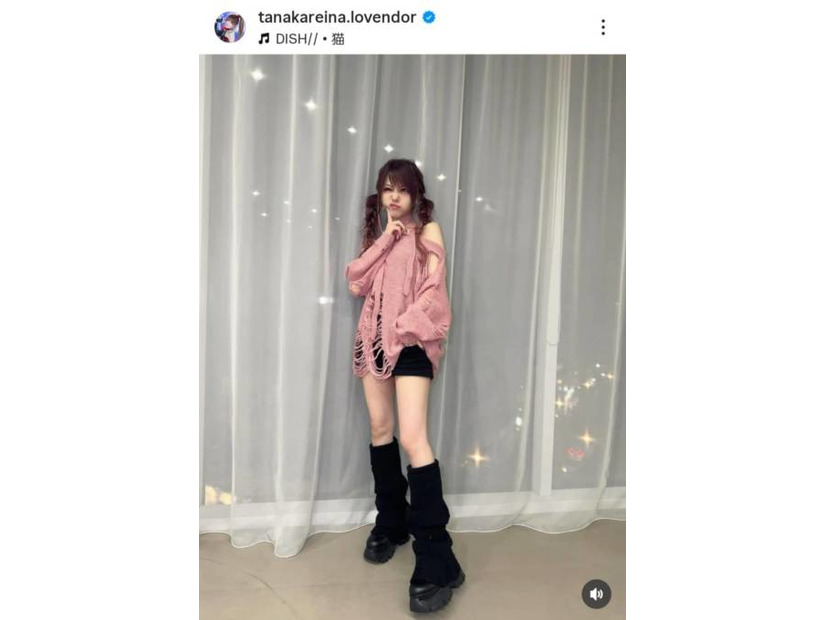 田中れいな、ほっそり美肩＆美脚の肌見せコーデをファン絶賛「かわいい天使」「スタイルいい」