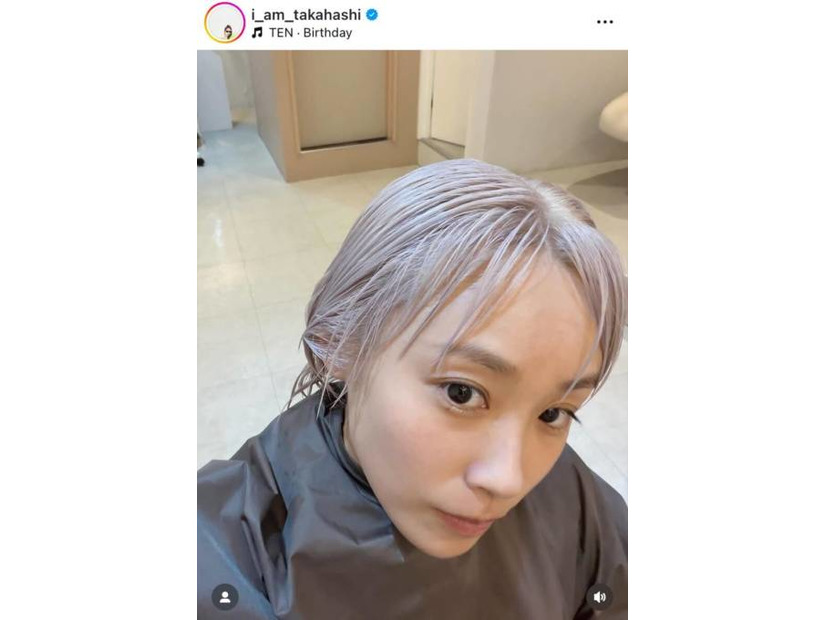 高橋愛、NEWヘアは淡いパープル！雰囲気ガラリな最新SHOTに「色がとてもきれい」「めちゃかわ」の声