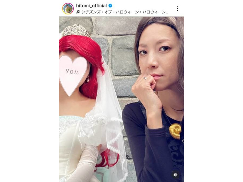 hitomi、16歳長女との“Dハロ”満喫SHOT公開「娘はやりたい仮装で大満足だったみたい」