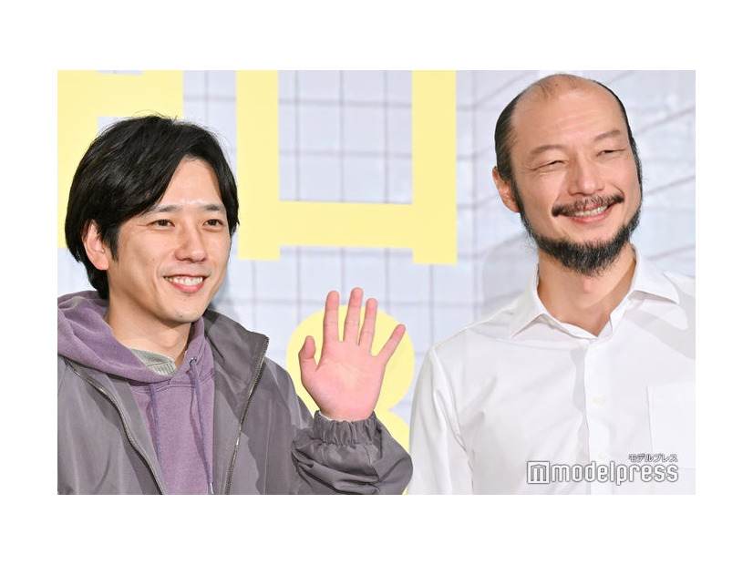 映画「８番出口」完全攻略舞台挨拶に出席した二宮和也、河内大和（C）モデルプレス