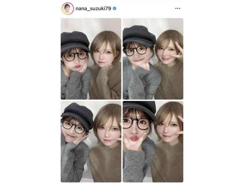 鈴木奈々、益若つばさとの仲良しSHOTに反響「２人ともめちゃめちゃ可愛い」「仲いいね」