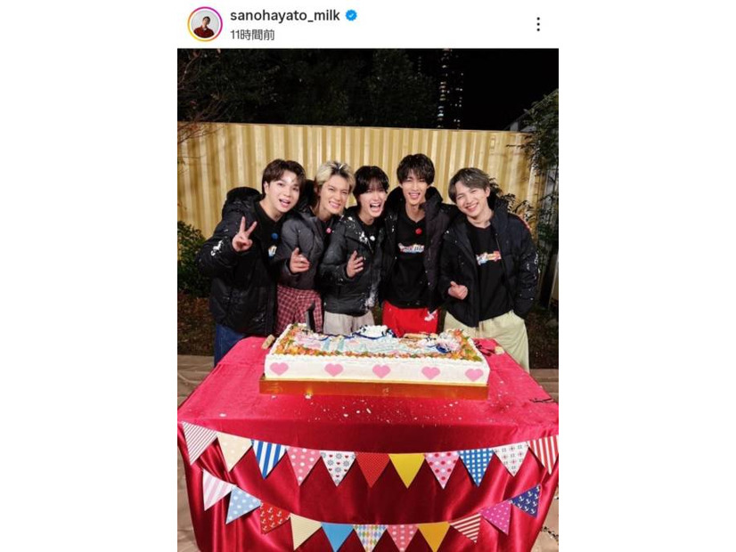 M!LK結成11周年！佐野勇斗、メンバーとの笑顔SHOTに「エモエモの写真」「これからも仲良しな5人でいてね」