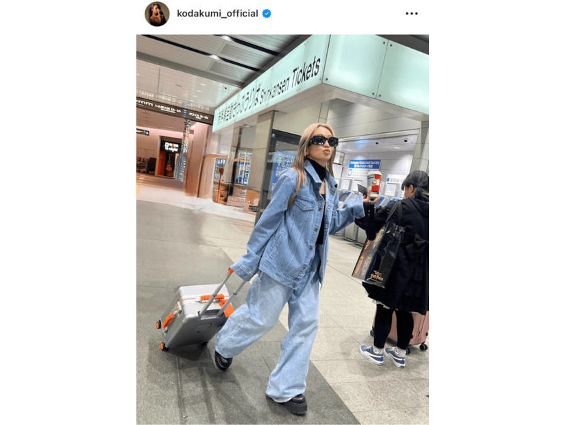 倖田來未、おしゃれな“デニムオンデニム”コーデSHOTに反響「似合いすぎ」「可愛い」