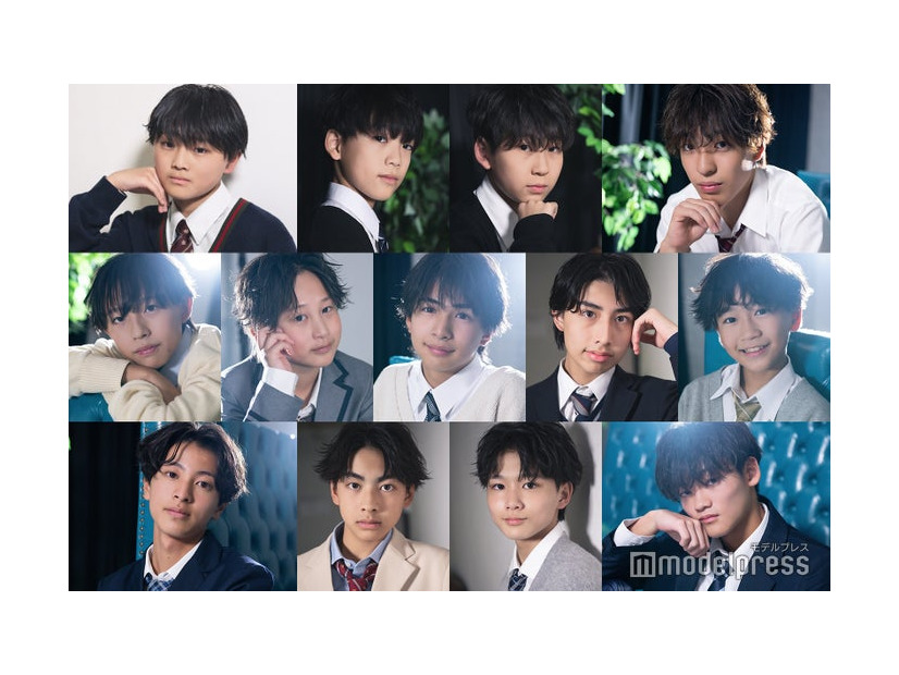「男子中学生ミスターコン2025」ファイナリスト／（上段左から）斎藤羽雲、芹川壽都、豊田琥杏、丹下璃音（中段左から）茶屋本想士、松田爽獅、園山弥凪都、丸山玲央、武藤真弥（下段左から）酒井勇人、德永來哉、白坂洵葵、上中琉