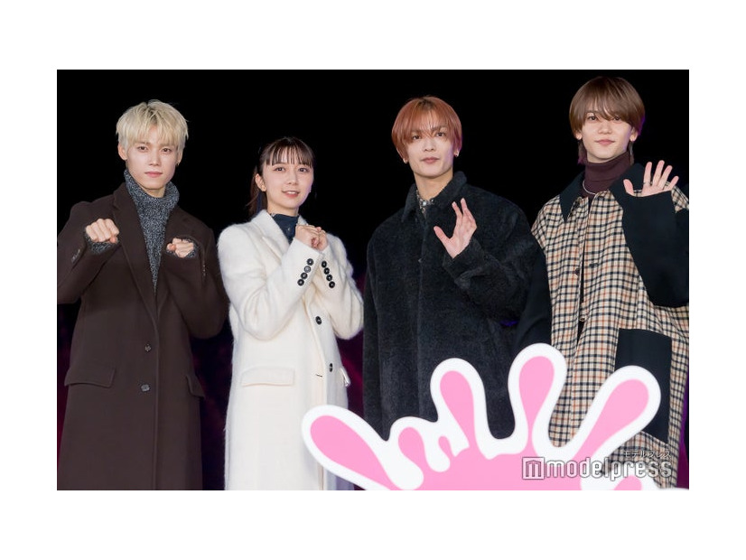 「ロマンティック・キラー」ロマンティックイルミネーション消灯式に出席した木村柾哉、上白石萌歌、高橋恭平、中島颯太（C）モデルプレス