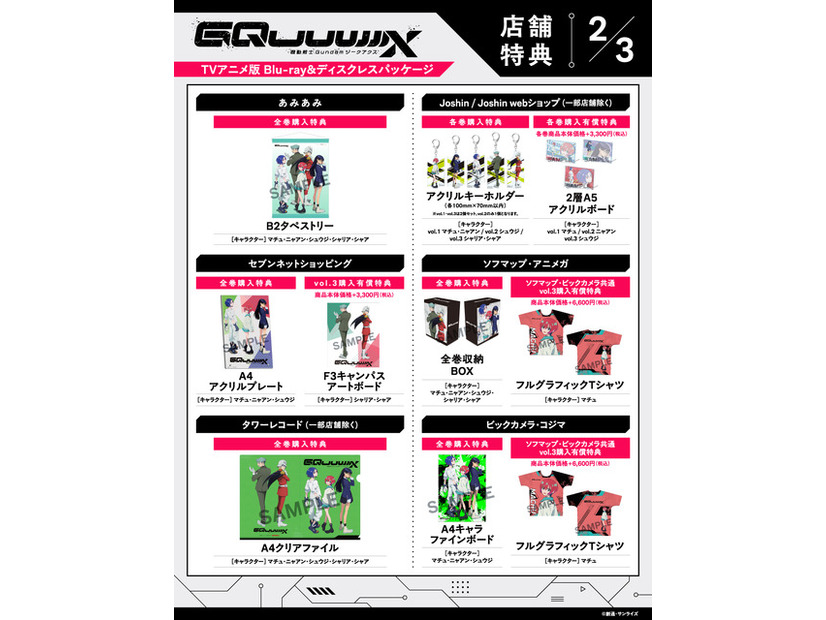店舗別オリジナル特典TVアニメ『機動戦士Gundam GQuuuuuuX』 ©創通・サンライズ