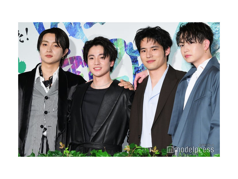 「WIND BREAKER／ウィンドブレイカー」公開御礼舞台挨拶に出席したJUNON、木戸大聖、水上恒司、綱啓永（C）モデルプレス