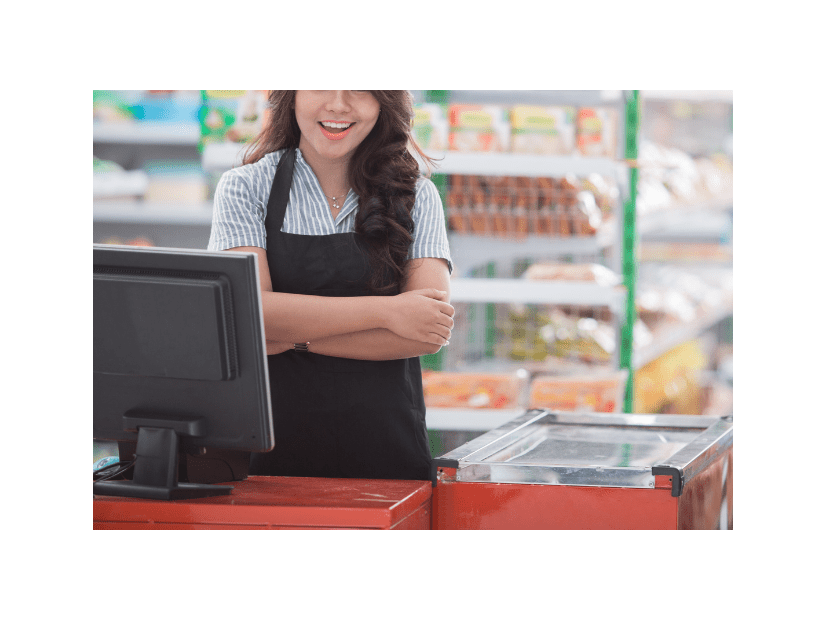 アメリカで…レジに並んでいると…次の瞬間⇒店員さんの接客に「そんなに話す？」「友達みたい」