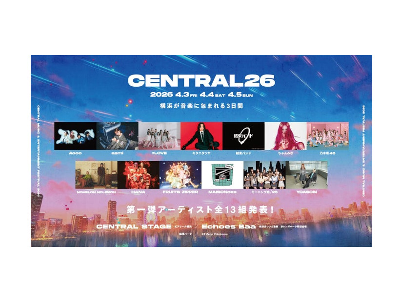 「CENTRAL 2026」出演者（提供写真）