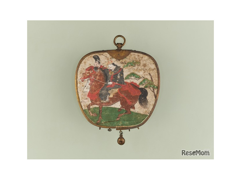 重要文化財　木製彩色婦人乗馬図華鬘（もくせいさいしきふじんじょうばずけまん）