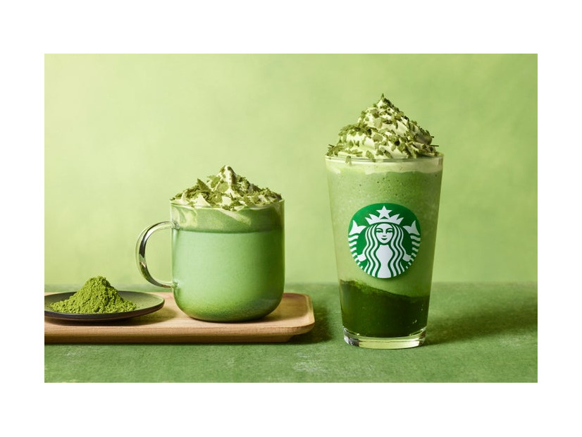 （右から）玉露抹茶 フラペチーノ、玉露抹茶 ラテ※画像はすべてイメージ／提供画像