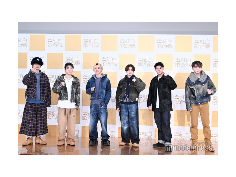 （左から）JUNON（ジュノン）、SHUNTO（シュント）、SOTA（ソウタ）、MANATO（マナト）、LEO（レオ）、RYUHEI（リュウヘイ）／BE:FIRST（C）モデルプレス