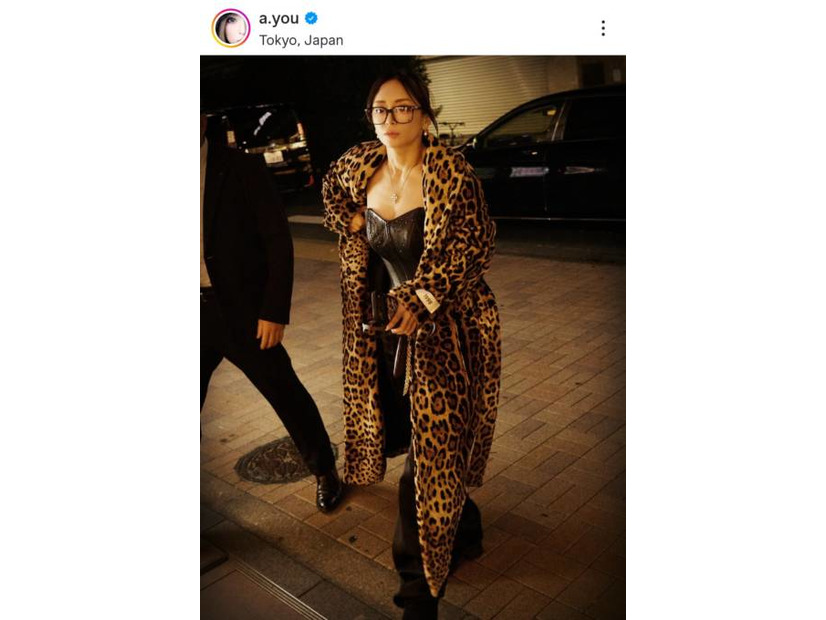 浜崎あゆみ、オーラあふれるヒョウ柄コートSHOTに反響「THEあゆで最高」「着こなし方がすごい」